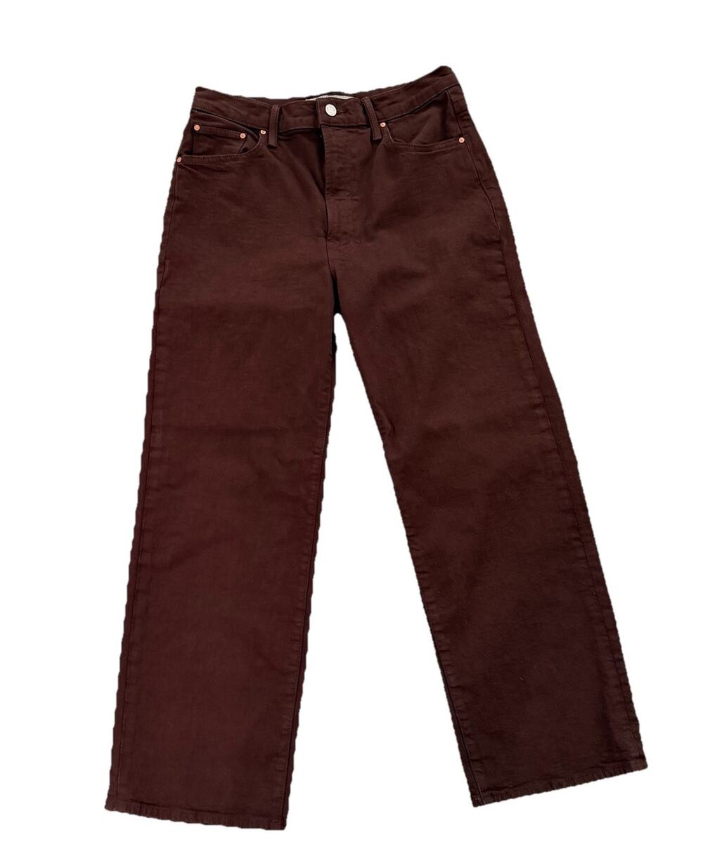 MOTHER Women's Straight Leg Jeans in Deep Brown